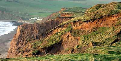 Erosion of cliffs